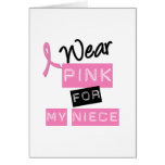 Cáncer de pecho llevo el rosa para mi sobrina felicitación