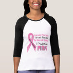 Cáncer de pecho llevo orgulloso el rosa 1 camisetas
