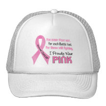 Cáncer de pecho llevo orgulloso el rosa 1 gorro