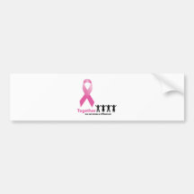 Cáncer de pecho rosado de la cinta pegatina de parachoque