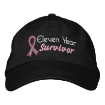 Cáncer de pecho superviviente de 11 años gorras bordadas