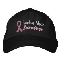 Cáncer de pecho superviviente de 12 años gorras bordadas