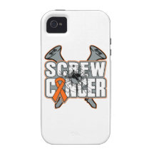 Cáncer de piel del tornillo - cinta anaranjada vibe iPhone 4 carcasas