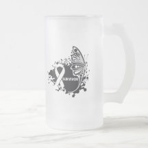 Cáncer de pulmón abstracto de la mariposa del supe taza