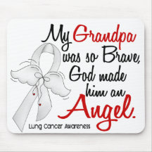 Cáncer de pulmón del abuelo del ángel 2 tapete de ratón