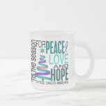 Cáncer de tiroides del día de fiesta del navidad d taza