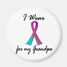 Cáncer de tiroides LLEVO al abuelo de la CINTA 1 d Imán De Nevera