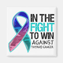 Cáncer de tiroides - lucha a ganar imán de frigorifico