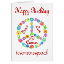 Cáncer del feliz cumpleaños tarjetas