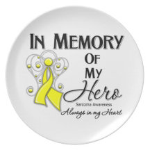 Cáncer del sarcoma en memoria de mi héroe plato