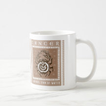 Cáncer del zodiaco taza
