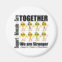 Cáncer - juntos somos más fuertes imán