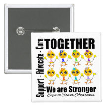 Cáncer - juntos somos más fuertes pins