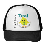 Cáncer ovárico conciencia mes polluelo 1 de septie gorros bordados
