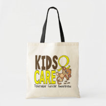Cáncer testicular del cuidado 1 de los niños bolsas lienzo