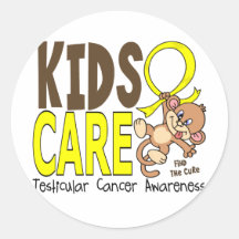 Cáncer testicular del cuidado 1 de los niños pegatinas  