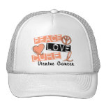 Cáncer uterino de la curación del amor de la paz gorras de camionero