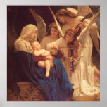 Canción de los ángeles - Guillermo Bouguereau Posters