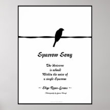 Canción/poesía del gorrión de Skye Ryan-Evans Poster