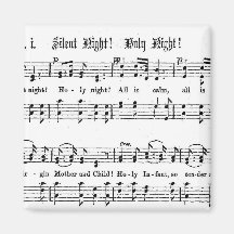 CANCIÓN SANTA DEL NAVIDAD DE LA PARTITURA DE LA NO IMAN PARA FRIGORÍFICO
