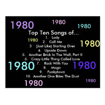 Canciones an o 80 tarjetas postales
