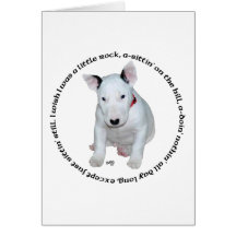 Canciones del perrito de bull terrier felicitación
