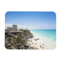 Cancun, Quintana Roo, México - ruinas en una colin Imanes Rectangulares