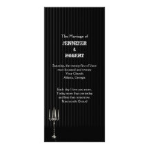 Candelabros góticos en programa negro del boda lonas personalizadas