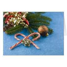 Candycanes de la tarjeta de Navidad