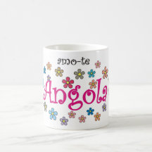 Caneca - amo-te Angola - Flores