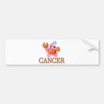 Cangrejo del cáncer etiqueta de parachoque