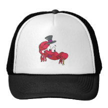 cangrejo divertido del baile gorro de camionero