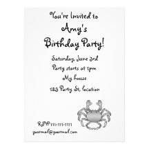 Cangrejo gris invitación