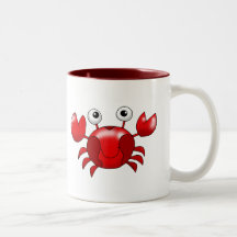 Cangrejo rojo taza de café