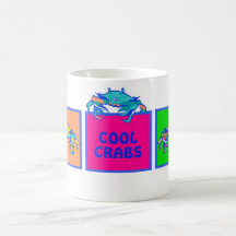 Cangrejos frescos taza de café