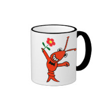 Cangrejos/langosta lindos en pajarita tazas