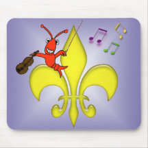 Cangrejos musicales de la flor de lis tapete de raton