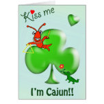 Cangrejos temáticos del día de Cajun St Patrick Felicitaciones