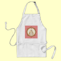 Caniche blanco Marie Antonieta delantales
