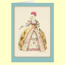 Caniche de Marie Antonieta tarjetas