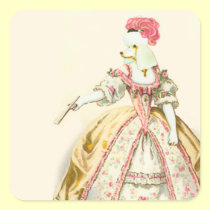 Caniche del blanco de Marie Antonieta pegatinas