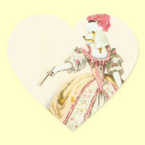 Caniche del blanco de Marie Antonieta pegatinas