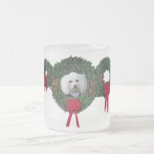Caniche del navidad tazas