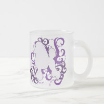 Caniche púrpura del remolino tazas