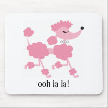 caniche rosado alfombrilla de ratones