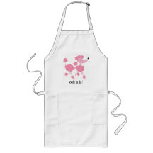 caniche rosado delantal