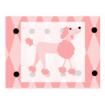 Caniche rosado postal