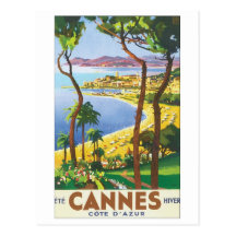 Cannes Cote d'Azur Tarjeta Postal