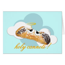 "cannoli santo!"  tarjeta chistosa de la parodia