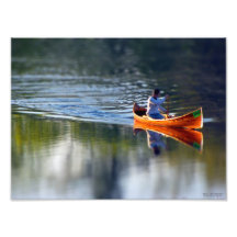 Canoa Sunlit en el lago Nutting Impresiones Fotográficas